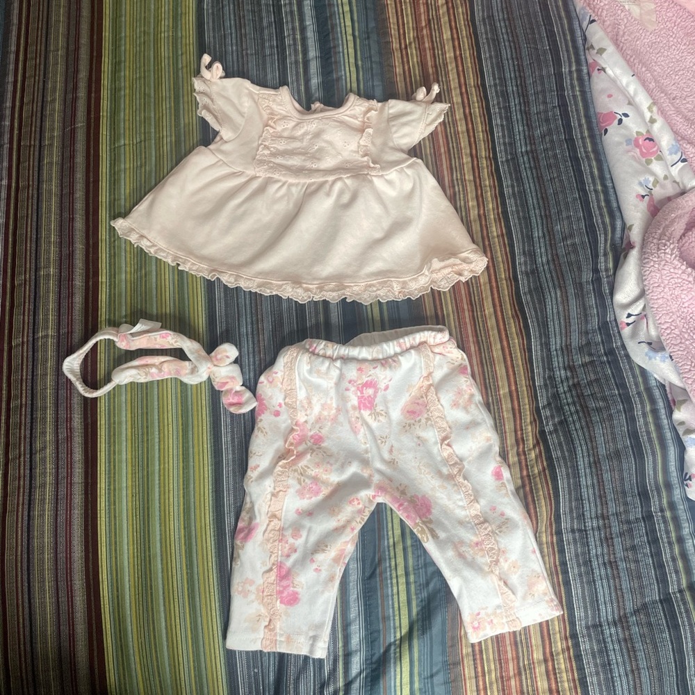 Laura Ashley 3pc Babygirl Set